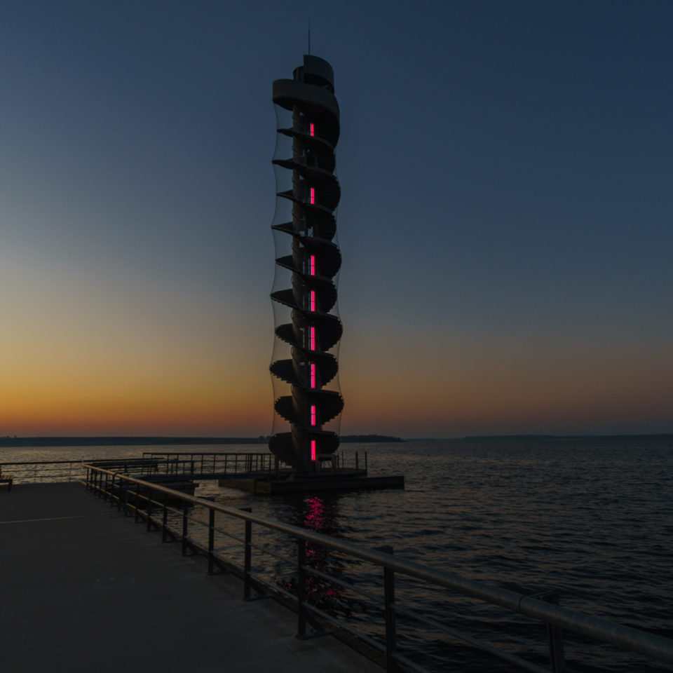 Oktober 2018 – Sonnenaufgang am Pegelturm