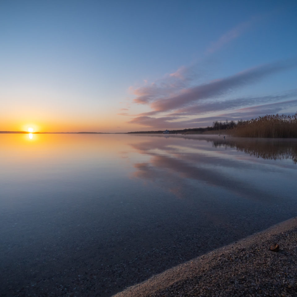 März 2020 – Sonnenaufgang am großen Goitzschesee