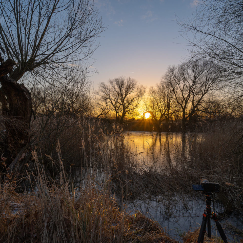 Januar 2022 – Sonnenaufgang an der stillen Mulde