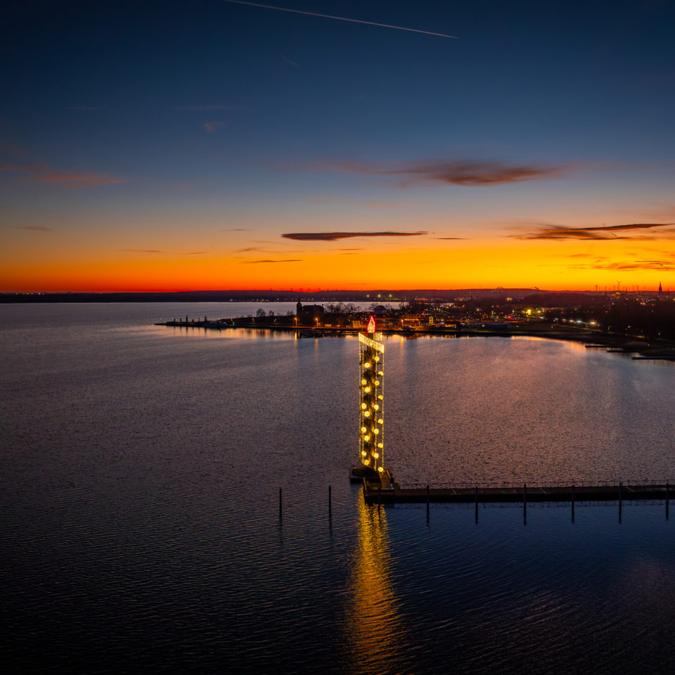 Dezember 2023 – Sonnenuntergang über Bitterfeld