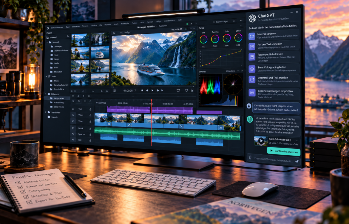 ChatGPT in DaVinci Resolve – verändert KI gerade meinen Videoschnitt?